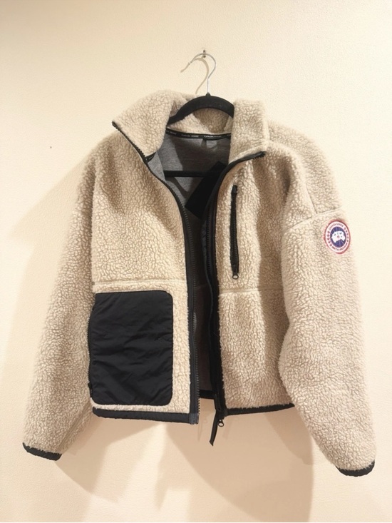 Canada Goose Jackets & Blazers - Canada Goose Simcoe Cream Fleece Zip Up Jacket Size Small Women’s $695